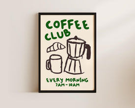 Coffee Club Kitchen Print, Kitchen Poster, Coffee Print, Hand Drawn Kitchen Print, Friend Gift, Coffee Lover, Kitchen Wall Art, Coffee Art 1872841840