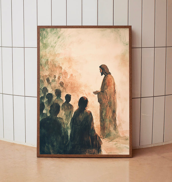 Minimalist Outline of Jesus Standing – Inspiring Spiritual Decor