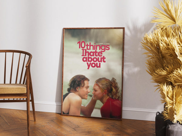 10 Things I Hate About You Poster ,Romantic Comedy Film, Wall Art ,Movie Print 4346617155