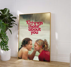 10 Things I Hate About You Poster ,Romantic Comedy Film, Wall Art ,Movie Print 4346617155