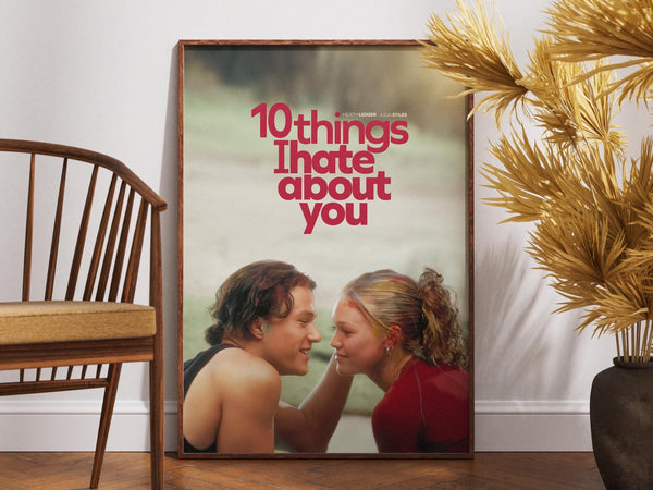 10 Things I Hate About You Poster, Romantic Comedy Movie Poster, Vintage Poster, Retro Poster, Gift for Her, Gift for Him, Home Decor 4346452438