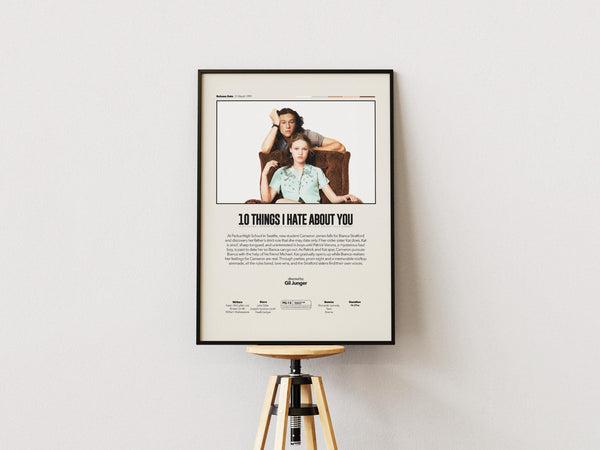 10 Things I Hate About You,Film Poster, Movie Print, Wall Art ,Cinema Decor 4427427259