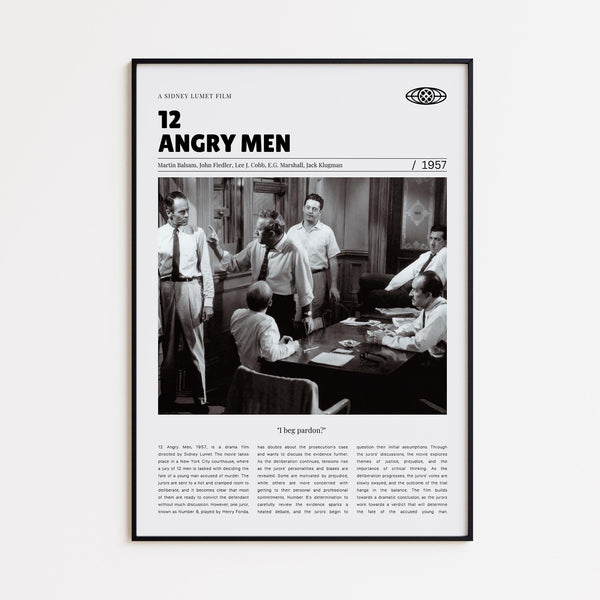 12 Angry Men, Sidney Lumet, Retro Movie Poster, Custom Movie Poster 4421170488