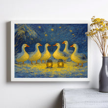 12 Days of Christmas Print, Six Geese a laying Christmas Wall Art, Winter Academia art prints