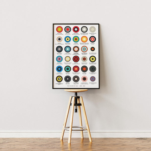 1950s Jazz Album Art Poster - Retro Minimalist Music Print 1865272745