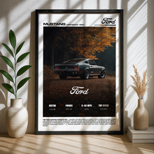 1967 Ford Mustang Fastback Poster Classic Muscle Car Art 4389079916