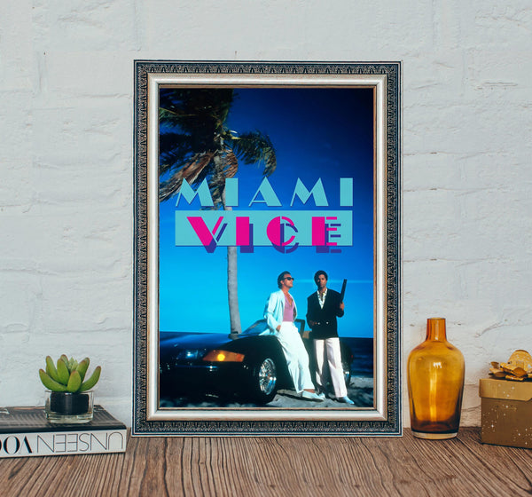 1984 Miami Vice Movie Poster Classic Vintage Canvas Art 4346580901