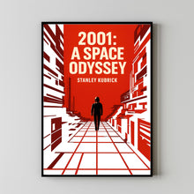 2001 A Space Odyssey Poster, Kubrick Movie Art, Vintage Sci-Fi Print, Cult Space Film Illustration
