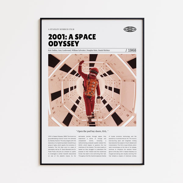2001 A Space Odyssey, Stanley Kubrick, Retro Movie Poster, Custom Movie Poster 4421165859
