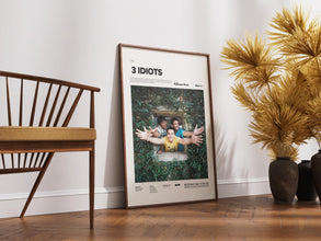 3 Idiots Film Poster, Bollywood Cinema Poster Print, Aamir Khan and Kareena Kapoor Starring 3 Idiots Movie Print, Cinematic Room Decor 1889044781
