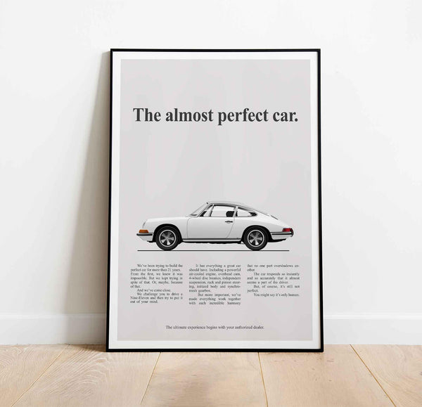 911 Vintage Poster, Car Ad Wall Art - Minimalistic Car Poster, Digita Download, Printable Car Art. Gift For Porsche Enthusiast