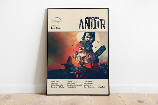 ANDOR POSTER - Star Wars Poster - Cassian Andor - Mid Century Modern Poster - Minimalist Art Poster - Digital Art - Printable Art - Wall Art 1377675759