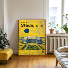AT&T Stadium Poster, Cowboys Poster, Minimalist, Helvetica, Mid-Century Modern, Football Art, Football Stadium Poster, Dallas Cowboys Art