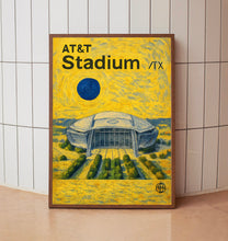 AT&T Stadium Poster, Cowboys Poster, Minimalist, Helvetica, Mid-Century Modern, Football Art, Football Stadium Poster, Dallas Cowboys Art