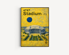 AT&T Stadium Poster, Cowboys Poster, Minimalist, Helvetica, Mid-Century Modern, Football Art, Football Stadium Poster, Dallas Cowboys Art