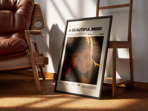 A Beautiful Mind Film Poster, Russell Crowe and Jennifer Connelly Starring A Beautiful Mind Print Poster, Alternative Movie Poster Idea 1873462480