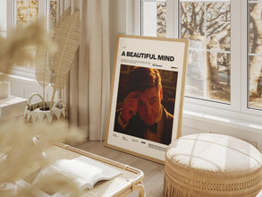 A Beautiful Mind Film Poster, Russell Crowe and Jennifer Connelly Starring A Beautiful Mind Print Poster, Alternative Movie Poster Idea 1873462480