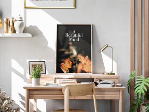 A Beautiful Mind Poster, Movie Lovers Gift, Printable Wall Art, Retro Poster, Vintage Poster, Ron Howard, Russell Crowe, John Nash Wall Art 1890044235