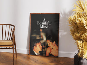 A Beautiful Mind Poster, Movie Lovers Gift, Printable Wall Art, Retro Poster, Vintage Poster, Ron Howard, Russell Crowe, John Nash Wall Art 1890044235