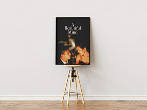 A Beautiful Mind Poster, Movie Lovers Gift, Printable Wall Art, Retro Poster, Vintage Poster, Ron Howard, Russell Crowe, John Nash Wall Art 1890044235