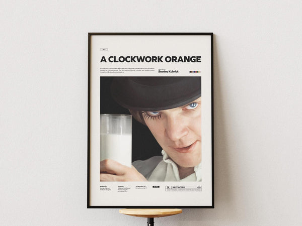 A Clockwork Orange Poster, Stanley Kubrick Film Poster, Malcolm McDowell Poster, A Clockwork Orange Print, Movie Wall Art, Gift Movie Poster 4321227004