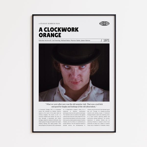 A Clockwork Orange, Stanley Kubrick, Retro Movie Poster, Custom Movie Poster 4421170512