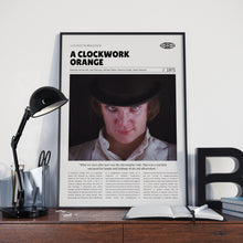 A Clockwork Orange, Stanley Kubrick, Retro Movie Poster, Custom Movie Poster 4421170512