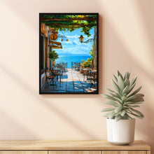 A Coffee Shop Facing the Sea – Southern Italy, Lemon Citrus Poster