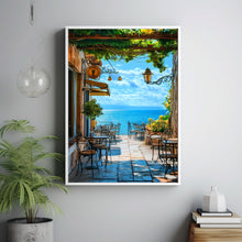 A Coffee Shop Facing the Sea – Southern Italy, Lemon Citrus Poster