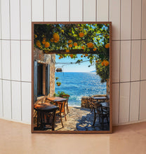 A Coffee Shop Facing the Sea – Southern Italy, Lemon Citrus Wall Art