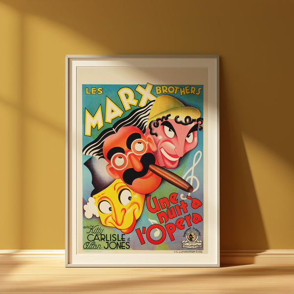 A Night at the Opera Movie Poster Belgian A Night at the Opera Vintage Film Poster Classic Comedy Decor Marx Brothers Vintage Movie Poster 1811868108