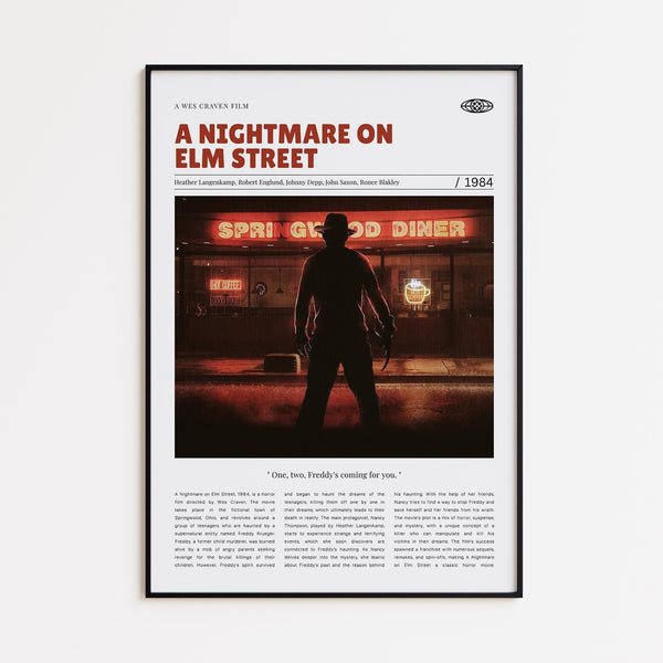 A Nightmare on Elm Street, Wes Craven, Retro Movie Poster, Custom Movie Poster Print 4421169934
