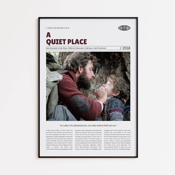 A Quiet Place, John Krasinski, Retro Movie Poster, Custom Movie Poster 4421174086