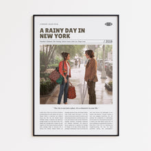 A Rainy Day in New York, Woody Allen, Retro Movie Poster, Custom Movie Poster Print 4421168611