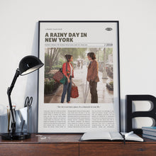 A Rainy Day in New York, Woody Allen, Retro Movie Poster, Custom Movie Poster Print 4421168611