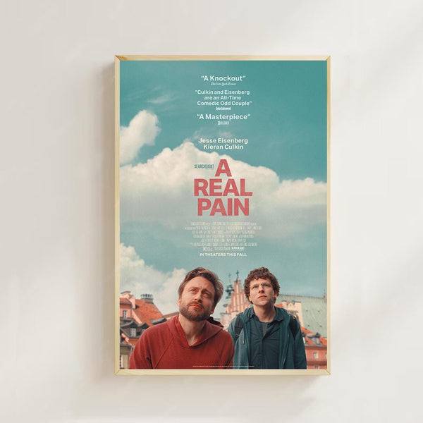 A Real Pain (2024)--Movie  Poster(Regular Style) Art Prints,Home Decor,Vintage Movie Poster,Canvas Poster 1859078175