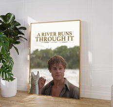 A River Runs Through It Poster, Retro Movie, Vintage Poster, Wall Art, Gift for Him, Brad Pitt, Craig Sheffer, Paul and Norman Maclean, Gift 1879483826