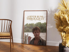 A River Runs Through It Poster, Retro Movie, Vintage Poster, Wall Art, Gift for Him, Brad Pitt, Craig Sheffer, Paul and Norman Maclean, Gift 1879483826
