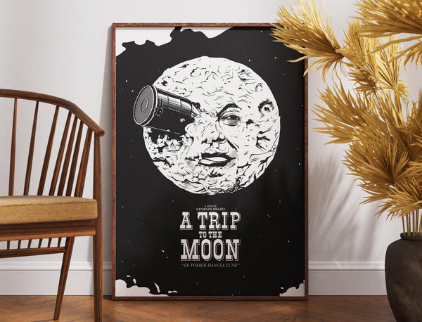 A Trip to the Moon Poster, Vintage Movie Posters, Home Decor, Retro Wall Art, Room Decor Aesthetic, Le Voyage dans la Lune, Georges Melies 1878364080