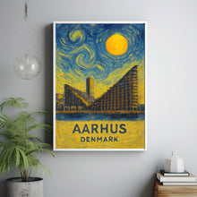 Aarhus Poster Print, Aarhus Travel Poster, Aarhus Van Gogh Style Wall Art, Aarhus, Denmark