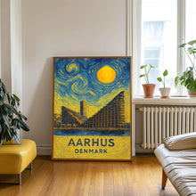 Aarhus Poster Print, Aarhus Travel Poster, Aarhus Van Gogh Style Wall Art, Aarhus, Denmark