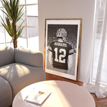 Aaron Rodgers Poster, Fan Poster, Black and White Wall Art, Sport Poster, Photograph Prints,American Football Gift, Sport Decor 1828220081