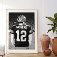 Aaron Rodgers Poster, Fan Poster, Black and White Wall Art, Sport Poster, Photograph Prints,American Football Gift, Sport Decor 1828220081