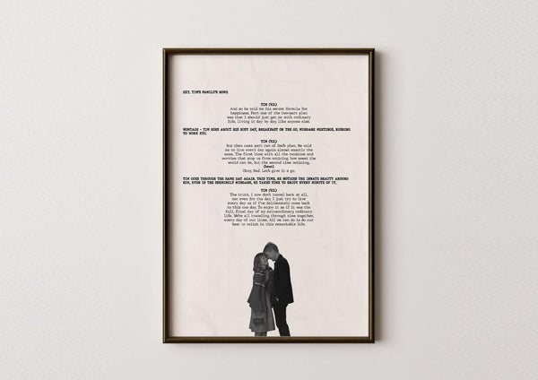 About Time Movie Script Poster Final Scene Screenplay (Digital or Framed) 4301648551