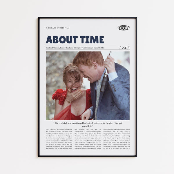 About Time, Richard Curtis, Retro Movie Poster, Custom Movie Poster 4421170294