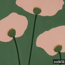 Abstract Poppy Flower Art – Minimal Floral Print in Pink and Green 4298697705