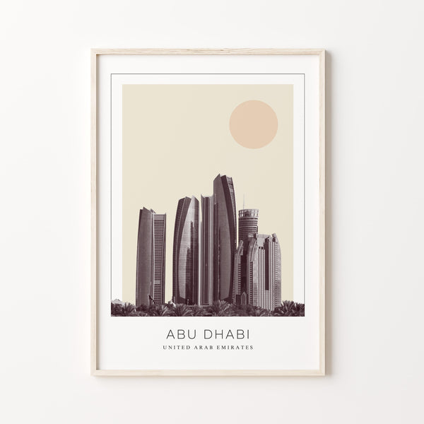 Abu Dhabi Poster Print, Abu Dhabi Travel Poster, Abu Dhabi Minimalistic Wall Art, Abu Dhabi, United Arab Emirates 1882437855