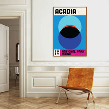 Acadia National Park Mid Century Poster  Abstract Travel Poster  Minimalist Art Print  National Park Poster  Maine Poster 1709622797