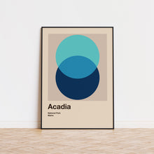 Acadia National Park Mid Century Poster  Abstract Travel Poster  Minimalist Art Print  National Park Poster   Maine Poster 1504798619