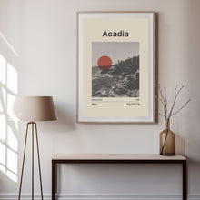 Acadia National Park Mid Century Poster  Abstract Travel Poster  Minimalist Art Print  National Park Poster   Maine Poster 1534088428